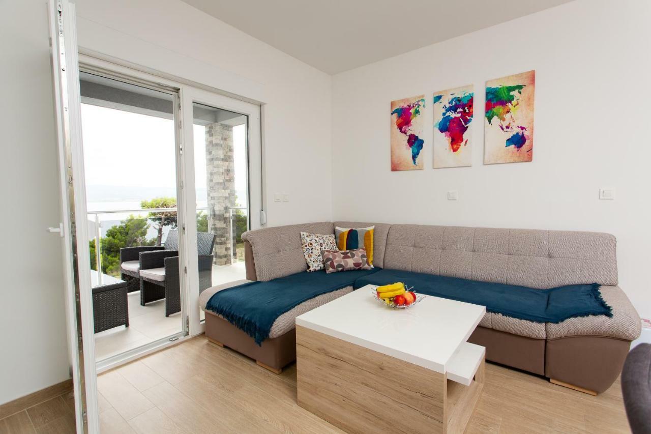Villa Sara With Sea View And Private Heated Pool Omis Bagian luar foto